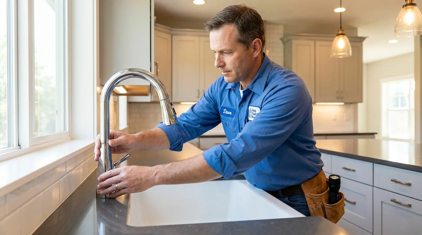 Kitchen faucet installation by Johns Plumbing LLC in Kokomo